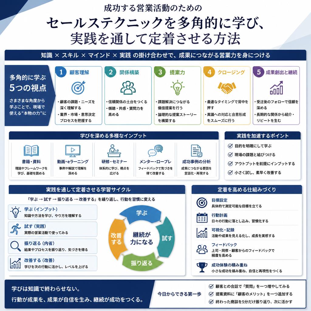 セールステクニックに磨きをかける