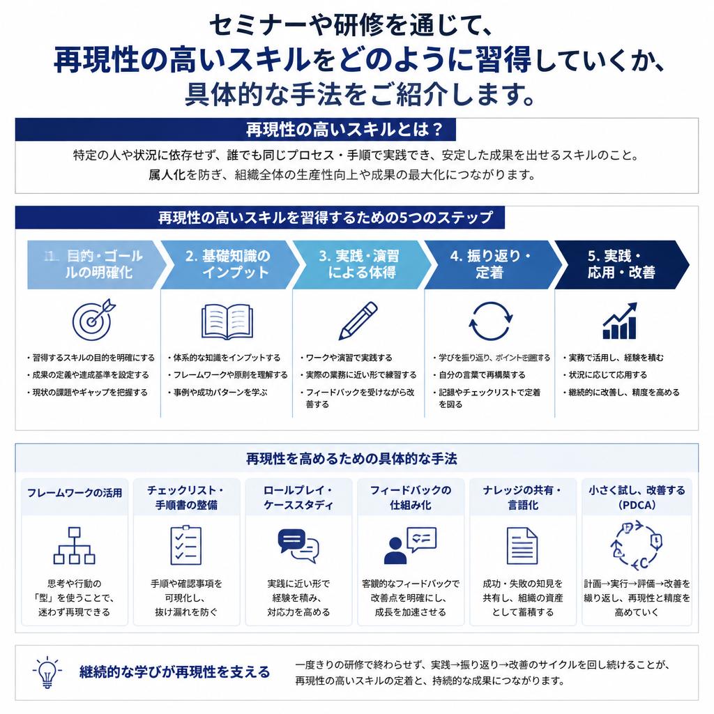 各スキルの具体的な習得方法
